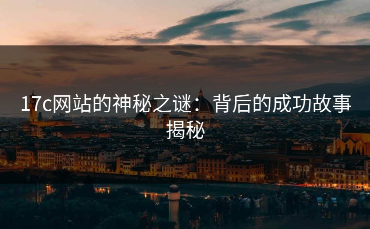 17c网站的神秘之谜：背后的成功故事揭秘